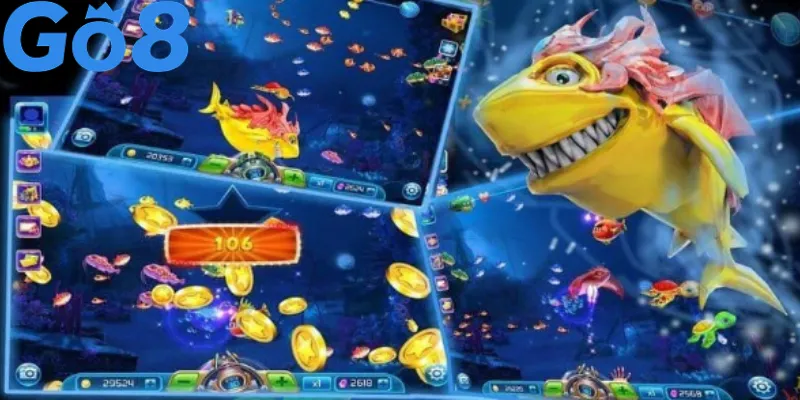  Người chơi áp dụng chiến thuật bắn tăng đạn để hạ cá lớn.